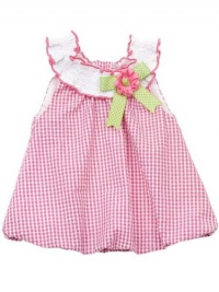 Rare Editions Infant Girls Fucshia Pink Seersucker Sunsuit Dress-24 Months Rare Editions Infant Girls Fucshia Pink Seersucker Sunsuit Dress-24 Months