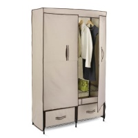 Honey-Can-Do WRD-01274 Ultra-Deluxe 43-Inch Wide Storage Closet with Heavy Duty Doors, Cream Honey-Can-Do WRD-01274 Ultra-Deluxe 43-Inch Wide Storage Closet with Heavy Duty Doors, Cream