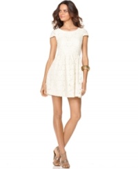 Oh-so sweet, this allover lace Kensie dress is a perfect pick for a feminine, flirty spring look! Oh-so sweet, this allover lace Kensie dress is a perfect pick for a feminine, flirty spring look!