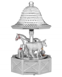 Moo! Baa! Quack! The Farmyard Friends musical figurine gets toddlers acquainted with the animal kingdom and, with a beautiful silver-plated base and pops of fun color, is something parents can appreciate too. From the Williamsburg by Reed & Barton collection. Moo! Baa! Quack! The Farmyard Friends musical figurine gets toddlers acquainted with the animal kingdom and, with a beautiful silver-plated base and pops of fun color, is something parents can appreciate too. From the Williamsburg by Reed & Barton collection.