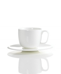 Set 5-star standards for your table with this espresso cup and saucer from Hotel Collection. Balancing a delicate look and exceptional durability, the translucent Bone China collection of dinnerware and dishes is designed to cater virtually any occasion. Set 5-star standards for your table with this espresso cup and saucer from Hotel Collection. Balancing a delicate look and exceptional durability, the translucent Bone China collection of dinnerware and dishes is designed to cater virtually any occasion.