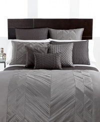 Hotel Collection Pieced Pintuck Quilted Euro Sham Gray Hotel Collection Pieced Pintuck Quilted Euro Sham Gray
