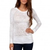 Alternativeapparel Womens Burnout Long Sleeve Raglan T Shirt - White AA2694 S