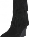 Minnetonka Women's Calf Hi Double Fringe Boot