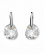 Clear and present chic! Complement an outfit in any color with Swarovski's transparent (and very versatile) Galet crystal drop earrings. Crafted in silver tone mixed metal. Approximate drop: 1 inch.
