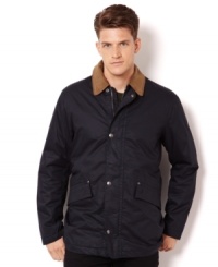 Add this barn jacket from Nautica to your fall wardrobe for a classic seasonal look. Add this barn jacket from Nautica to your fall wardrobe for a classic seasonal look.