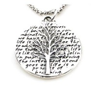 Kevin N Anna Studio California Sterling Silver Pendant Necklace with Round Etched Tree of Life Pendant Celebrates LIFE Kevin N Anna Studio California Sterling Silver Pendant Necklace with Round Etched Tree of Life Pendant Celebrates LIFE