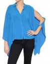 Women's ADDISON Dolman Blouse in Cobalt Blue