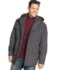 Get triple the mileage out of one stylish staple with Hawke & Co.'s 3-in-1 jacket, designed with sleek versatility that works for every season. Get triple the mileage out of one stylish staple with Hawke & Co.'s 3-in-1 jacket, designed with sleek versatility that works for every season.