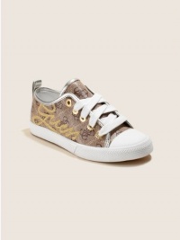 Guess Kids Heritage Low Fashion Sneaker (Toddler/Little Kid/Big Kid),Tan Coated Jacquard,4.5 M US Big Kid Guess Kids Heritage Low Fashion Sneaker (Toddler/Little Kid/Big Kid),Tan Coated Jacquard,4.5 M US Big Kid