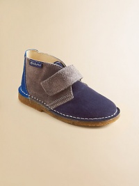 A sophisticated slip-on pair in two-tone suede with contrast stitching.Grip-tape closurePadded tongue and collarSuede upperLeather liningRubber soleCushioned leather insoleImported A sophisticated slip-on pair in two-tone suede with contrast stitching.Grip-tape closurePadded tongue and collarSuede upperLeather liningRubber soleCushioned leather insoleImported
