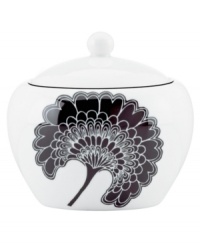 Artist Florence Broadhurt's timeless Japanese Floral print comes to modern tables in this graphic black-and-white sugar bowl from the kate spade new york dinnerware collection. Artist Florence Broadhurt's timeless Japanese Floral print comes to modern tables in this graphic black-and-white sugar bowl from the kate spade new york dinnerware collection.