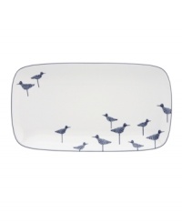 Cute sea birds flock to the table on this bone china Sandpiper hors d'oeuvres tray, a whimsical addition to nautical-themed Wickford dinnerware from kate spade new york. Cute sea birds flock to the table on this bone china Sandpiper hors d'oeuvres tray, a whimsical addition to nautical-themed Wickford dinnerware from kate spade new york.