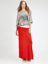 Soft, floor-length style with an elasticized drawstring waistband that folds over for a flattering, tailored fit. Shirred, fold-over drawstring waistbandAbout 40 longRayonHand washImportedModel shown is 5'9½ (176cm) wearing US size 4. Soft, floor-length style with an elasticized drawstring waistband that folds over for a flattering, tailored fit. Shirred, fold-over drawstring waistbandAbout 40 longRayonHand washImportedModel shown is 5'9½ (176cm) wearing US size 4.