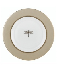 Adorned with delicate beetles and dragonflies, this classically shaped fine china salad plate combines simple elegance with casual style. The gold wing border makes your tabletop shine with elegance while the classic shape and delicate pattern exude style. (Clearance) Adorned with delicate beetles and dragonflies, this classically shaped fine china salad plate combines simple elegance with casual style. The gold wing border makes your tabletop shine with elegance while the classic shape and delicate pattern exude style. (Clearance)