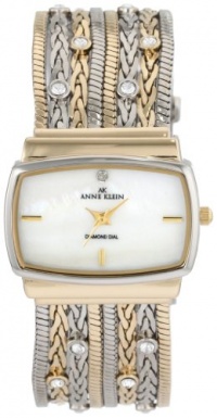 Anne Klein Women's 109271MPTT Swarovski Crystal Accented Two-Tone Multi-Chain Bracelet Watch Anne Klein Women's 109271MPTT Swarovski Crystal Accented Two-Tone Multi-Chain Bracelet Watch