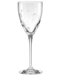 A nice surprise, this wine glass from the Society Hill crystal stemware collection features pressed dots and clean lines in luminous crystal from kate spade new york. A nice surprise, this wine glass from the Society Hill crystal stemware collection features pressed dots and clean lines in luminous crystal from kate spade new york.