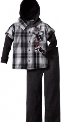 Little Rebels Boys 2-7 World Champion Moto 2 Piece Set, Black, 5 Little Rebels Boys 2-7 World Champion Moto 2 Piece Set, Black, 5