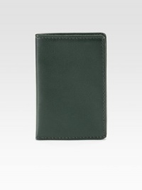 A clip and fold design, set in a freshly modern color, and finished in smooth leather.4 x 7Imported