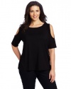 Karen Kane Women's Plus-Size Cold Shoulder Top