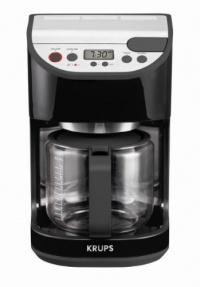 KRUPS KM611850 12-Cup Precision Coffee Maker with Glass Carafe, Black KRUPS KM611850 12-Cup Precision Coffee Maker with Glass Carafe, Black