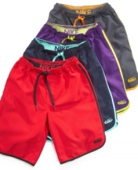 Surf's up with style with a pair of these flashy boardshorts from Nike. Surf's up with style with a pair of these flashy boardshorts from Nike.