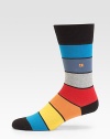 Make a significant colorblock statement with your simple suiting and pair these thick, cotton-blend socks for a stylish office ensemble.Mid-calf height70% cotton/28% polyamide/2% elastaneMachine washImported