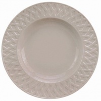 Philippe Deshoulieres Louisiane Taupe Dinner Plate 10.5 in Philippe Deshoulieres Louisiane Taupe Dinner Plate 10.5 in