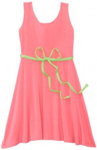 Ruby Rox Kids Girls 7-16 Tie Belt Skater Dress, Neon Pink, Medium Ruby Rox Kids Girls 7-16 Tie Belt Skater Dress, Neon Pink, Medium