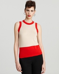 Lend a bold touch to your daily uniform with this kate spade new york knit tank. Pair with a classic cardigan and crisp trousers for a retro-chic look. Lend a bold touch to your daily uniform with this kate spade new york knit tank. Pair with a classic cardigan and crisp trousers for a retro-chic look.