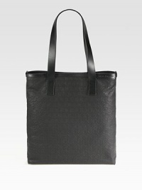 An allover signature logo pattern defines this polished and practical tote rendered in mixed cotton.Double top handleSnap button closureInterior zip pocket15W x 14½H x 5DMade in Italy An allover signature logo pattern defines this polished and practical tote rendered in mixed cotton.Double top handleSnap button closureInterior zip pocket15W x 14½H x 5DMade in Italy