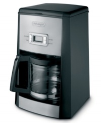 Perfect for the get-up-and-go coffee drinker, this De'Longhi coffee maker brews the perfect mug with no time wasted. Just set the timer the night before and wake up to the smell of fresh-brewed coffee every morning. One-year limited warranty. Model DC312T. Perfect for the get-up-and-go coffee drinker, this De'Longhi coffee maker brews the perfect mug with no time wasted. Just set the timer the night before and wake up to the smell of fresh-brewed coffee every morning. One-year limited warranty. Model DC312T.