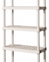 Sterilite 5-Shelf Shelving Unit - 73.25 x 36 x 18 Inches - Platinum