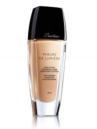 Capture the light within your skin with the newest innovation from Guerlain: its first moisturizing foundation and light diffuser. Enriched with luminescent water, Parure de Lumière SPF 25 foundation continuously infuses the skin with hydration, increasing luminosity and radiance, while providing medium coverage and a satin sheer finish. Made in France. 1 oz. Capture the light within your skin with the newest innovation from Guerlain: its first moisturizing foundation and light diffuser. Enriched with luminescent water, Parure de Lumière SPF 25 foundation continuously infuses the skin with hydration, increasing luminosity and radiance, while providing medium coverage and a satin sheer finish. Made in France. 1 oz.