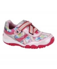 A skip, hop and jump away. She may be a little wobbly, but these Stride Rite shoes are made to help decrease her falls and keep her comfortable as she starts to wander. A skip, hop and jump away. She may be a little wobbly, but these Stride Rite shoes are made to help decrease her falls and keep her comfortable as she starts to wander.