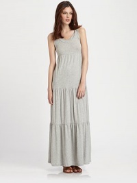 A heathered tank dress with an alluring, twisted neckline and a flattering tiered silhouette.ScoopneckSleevelessAbout 54 from shoulder to hemCottonMachine washImported Model shown is 5'11½ (181cm) wearing US size Small. A heathered tank dress with an alluring, twisted neckline and a flattering tiered silhouette.ScoopneckSleevelessAbout 54 from shoulder to hemCottonMachine washImported Model shown is 5'11½ (181cm) wearing US size Small.
