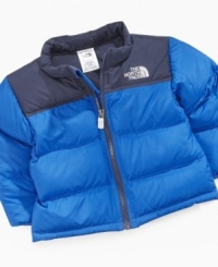 Mini-me. He'll feel like one of the adults in the scaled-down version of this comfy, cozy classic jacket from The North Face. Mini-me. He'll feel like one of the adults in the scaled-down version of this comfy, cozy classic jacket from The North Face.
