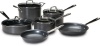Emeril by All-Clad E920SA64 Hard Anodized Nonstick with Pouring Spouts Scratch Resistant 10-Piece Cookware Set, Black