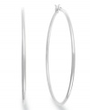 A must-have accessory for every collection. Giani Bernini's sterling silver hoop earrings feature a smooth finish and click backing. Approximate diameter: 2-1/3 inches.