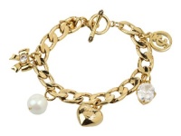 Juicy Couture B-Iconic Pre Assembled Charm Gold Tone Bracelet