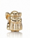A 14K gold angel charm watches over its wearer. By PANDORA.