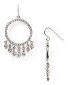 With dangling crystal fringe, these Lauren Ralph Lauren hoop earrings are just the thing you need to top of your bohemian style. Wear them with a long maxi dress and layered scarves to complete the look.