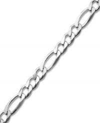 Add a sophisticated chain for timeless appeal. This men's figaro link bracelet is crafted in sterling silver. Approximate length: 8-1/2 inches. Add a sophisticated chain for timeless appeal. This men's figaro link bracelet is crafted in sterling silver. Approximate length: 8-1/2 inches.