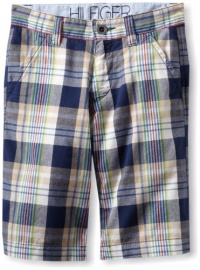 Tommy Hilfiger Boys 8-20 Spencer Plaid FF Short, Flag Blue, 8 Regular Tommy Hilfiger Boys 8-20 Spencer Plaid FF Short, Flag Blue, 8 Regular