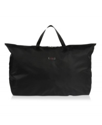 A must-have for must-sees! The perfect tote for traveling the world, this foldable, packable lightweight bag fits compactly in your luggage, so you can pull it out and carry souvenirs, daily essentials and more once you arrive. Includes a zip pouch with ID window. Five-year warranty. A must-have for must-sees! The perfect tote for traveling the world, this foldable, packable lightweight bag fits compactly in your luggage, so you can pull it out and carry souvenirs, daily essentials and more once you arrive. Includes a zip pouch with ID window. Five-year warranty.