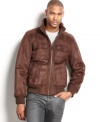 Help your urban style instantly take flight with this handsome faux-shearling aviator coat from Sean John.