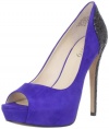 Boutique 9 Women's Cary Peep-Toe Pump,Blue,7.5 M US