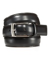 Finish your dressed-up look with this smooth, refined leather belt from The Men's Store at Bloomingdale's.