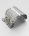 Cascading fringe chains give this bracelet trend-setting style. Sterling silverplated brassWidth, about 2.75Made in Italy