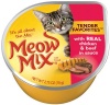 Meow Mix Tender Favorites with Real Chicken & Beef in Sauce, 2.75-Ounce Cups (Pack of 24)